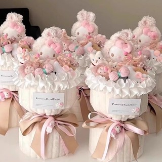 【台灣發貨】hellokitty玩偶花束生日禮物女生送朋友閨蜜哈嘍凱蒂貓520母親節