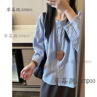 儀飾感❣法式獨特豎條紋襯衫女秋季流行穿搭2025年新款早秋高級感chic上衣