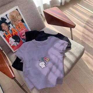 Mimo⭐短袖女氣質T恤夏季女裝純棉百搭印花設計寬鬆上衣
