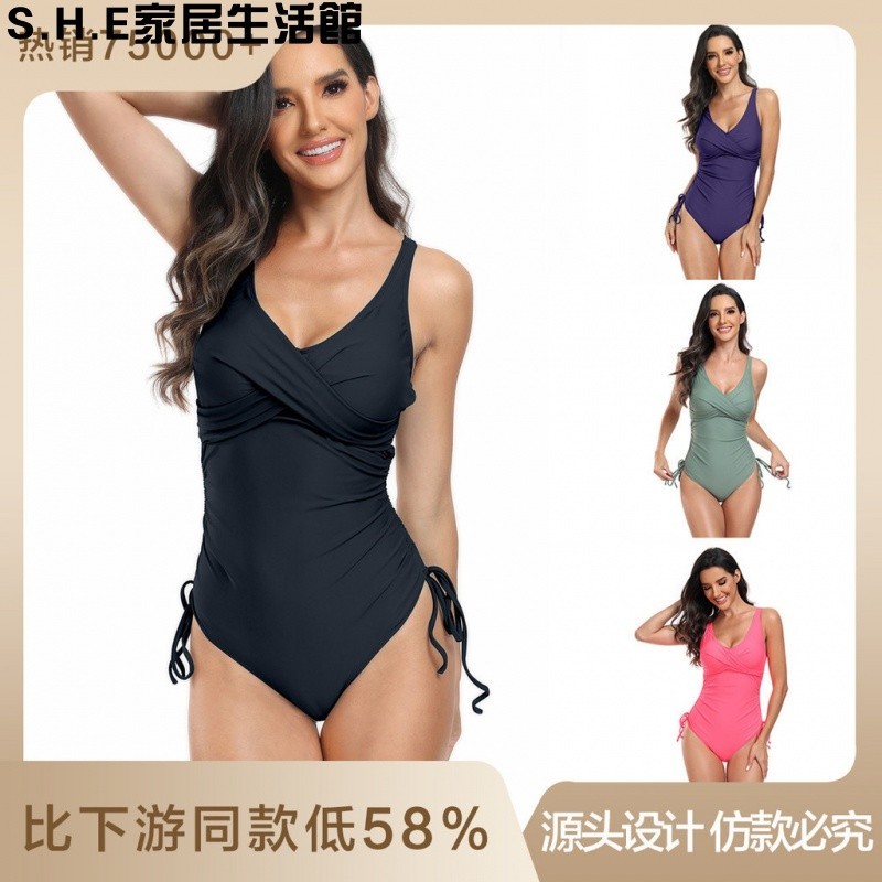 ❤免運推薦❤新品推薦2024新款連體泳衣女歐美運動比基尼泳裝bikini批髮