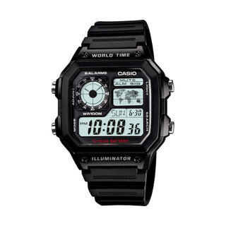 CASIO卡西歐 數位/指針 世界地圖顯示 AE-1200WH-1A 42.1mm