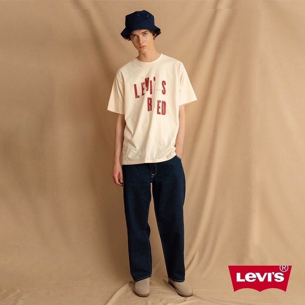 Levis Red工裝手稿風復刻再造 男款 寬直筒牛仔褲 / 原色 熱賣單品 A1098-0000
