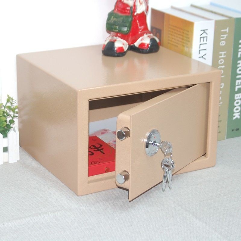 單鎖簡便操作保管箱保險櫃保險箱傢用老人存證件首飾現金保單存折