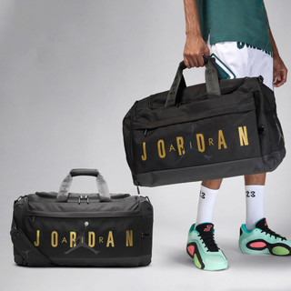 Nike 包包 Jordan Velocity 黑金 行李袋 健身包 旅行袋 [ACS] JD2443003AD-001