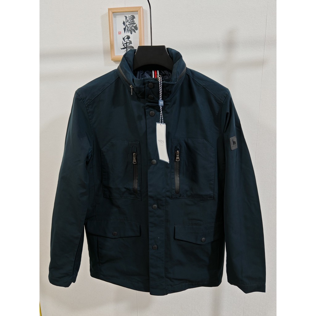 韓版HAZZYS哈吉斯戶外衝鋒衣男秋冬新款戶外防風防水連帽夾克 風衣外套