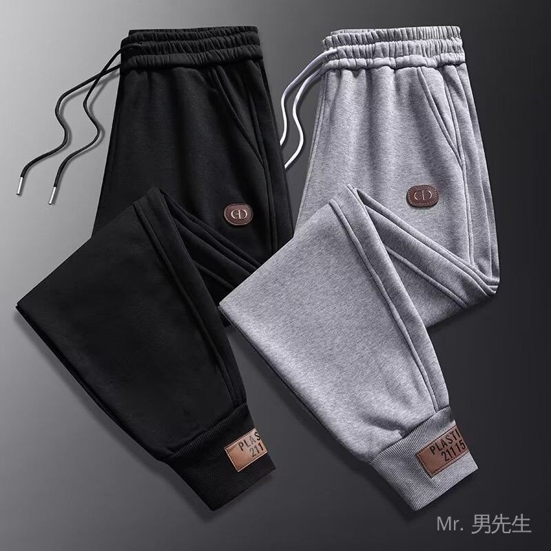 【MR.男先生】臺灣出貨 免運 男秋冬束腳褲 休閒衛褲男束腳潮流百搭秋冬季加絨褲子外穿青少年學生寬鬆運動褲 W02