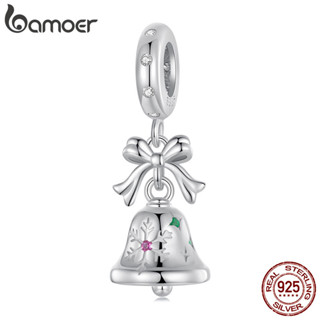 Bamoer S925 聖誕鈴鐺設計 DIY 女士手鍊禮物 BSC1067