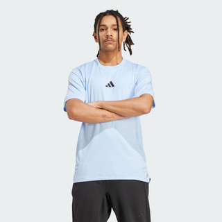 Adidas 愛迪達 Power 3s Tee JV9713 男 T恤 運動上衣 休閒短袖 吸濕排汗 水藍 亞版