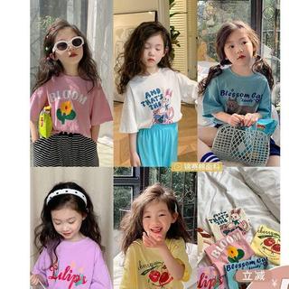 Mimo⭐女童夏季韓版卡通可愛印花洋氣短袖T恤