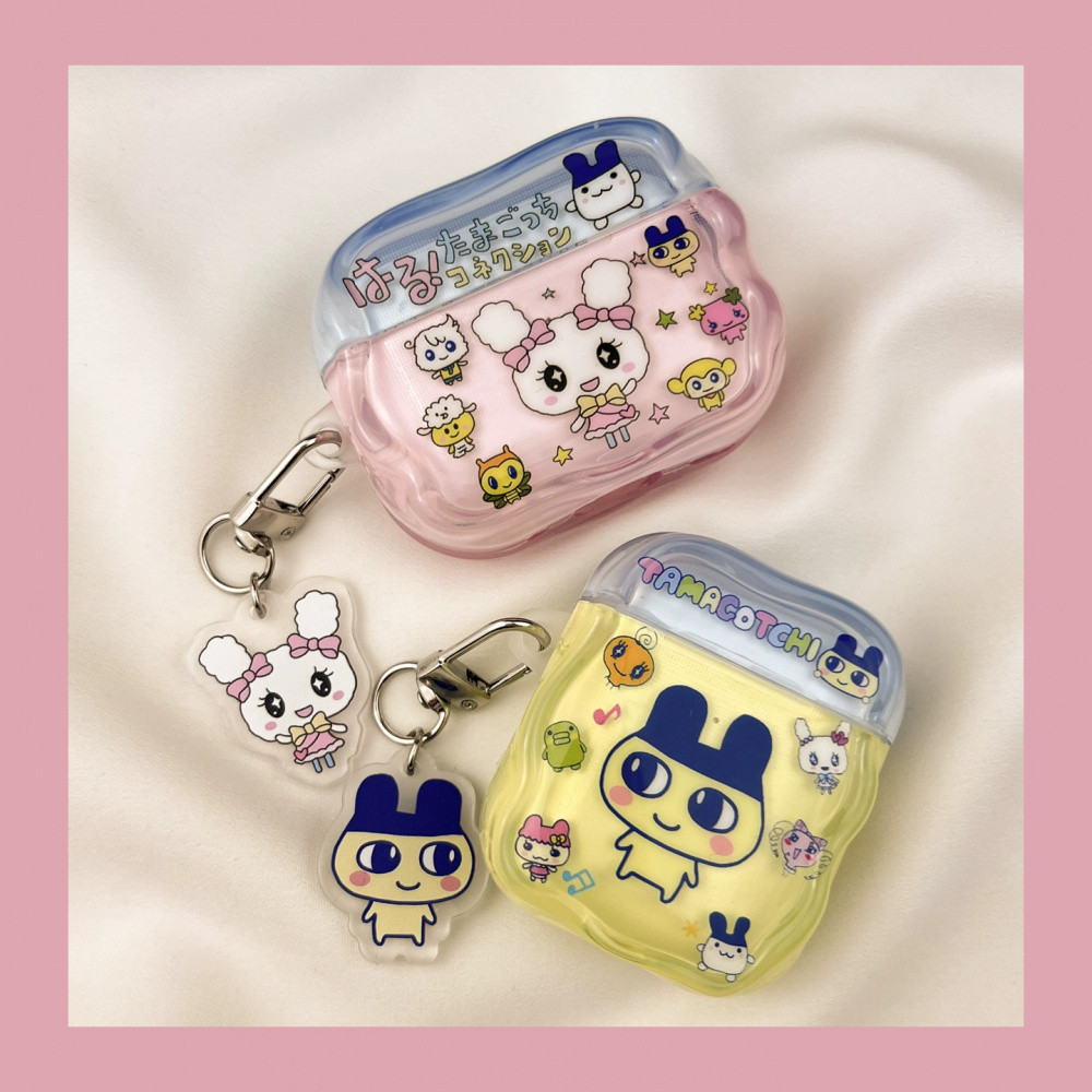 卡通可愛 Tamagotchi Mametchi 耳機套帶 Mametchi 吊墜兼容 Airpods 1 2 3 4 
