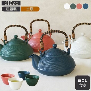現貨 日本 南部鐵器 日式茶壺 四人份 610cc 附濾網 陶瓷茶杯 茶具 日式茶壺 土瓶蒸 日本茶壺 泡茶壺 富士通販