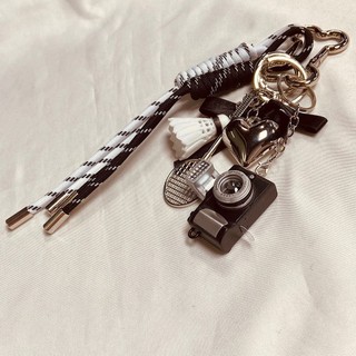 💍限時下殺💍miu系編織彩繩車鑰匙扣羽毛球拍小相機nis風包包掛件裝飾手繩配飾