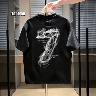 TopMan 男短袖t恤 純棉 重磅 幸運雲霧7號休閒打底衫 JSM 男生短袖上衣