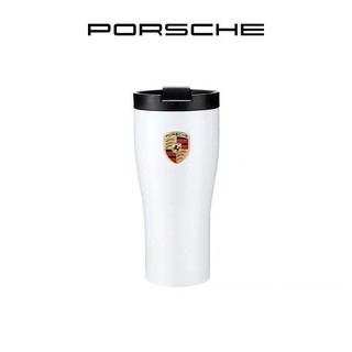 新品保時捷保溫杯Porsche白色保溫杯雙層不鏽鋼保溫杯 注意細節對比嚴選