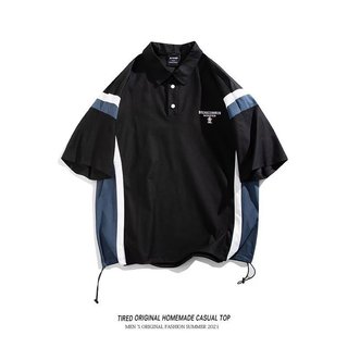 M-5XL 男生休閒時尚polo衫 男生翻領短袖 男生短t 大尺碼情侶短T恤 男生衣服 男生大碼polo短袖 情侶裝 M