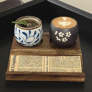 日式復古陶瓷咖啡杯 意式濃縮拉花杯印花冷萃杯Dirty澳白拿鐵杯 杯具 咖啡杯 陶瓷杯 冷萃咖啡杯 美式咖啡杯 小咖啡杯