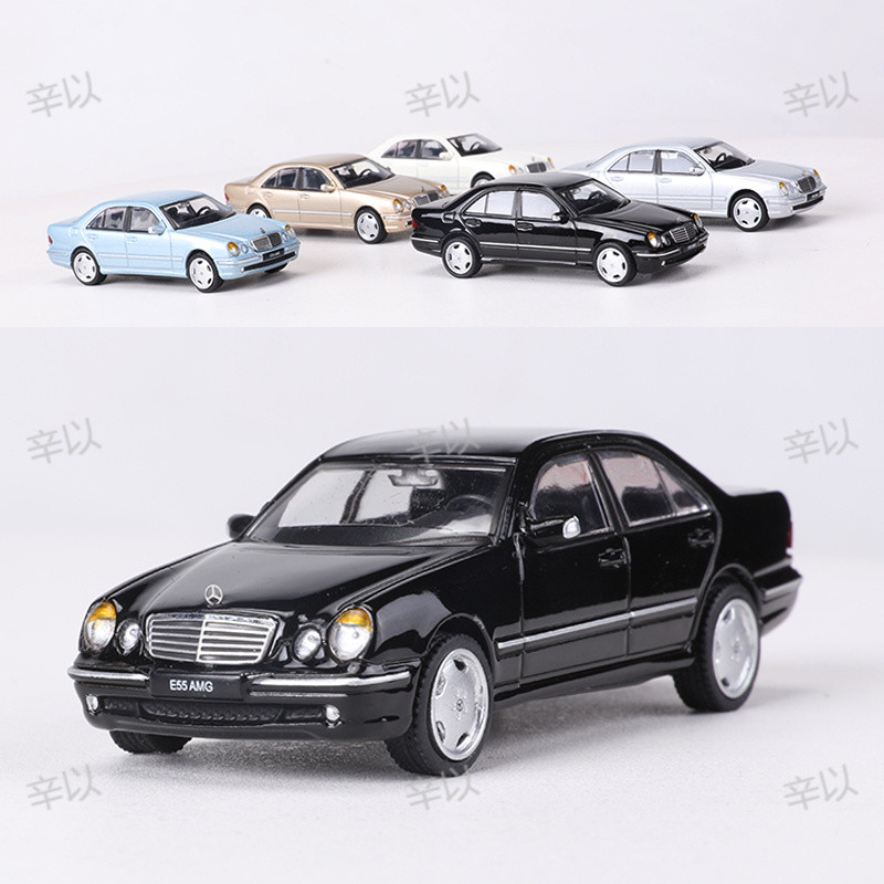 【1283人收藏】Shadow 1:64 奔馳E55 AMG W210仿真閤金汽車模型收藏