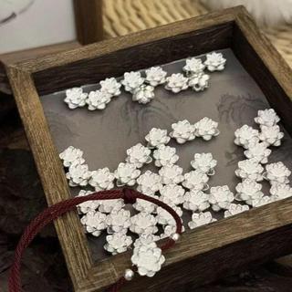 可統編】【蓮花】新中式合蓮花串珠diy手工手鍊項鍊飾品散珠子材料配件