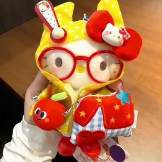💯免運爆款正版雨衣Hello Kitty包掛件小玩偶可愛哈嘍kitty毛絨公仔揹包掛飾