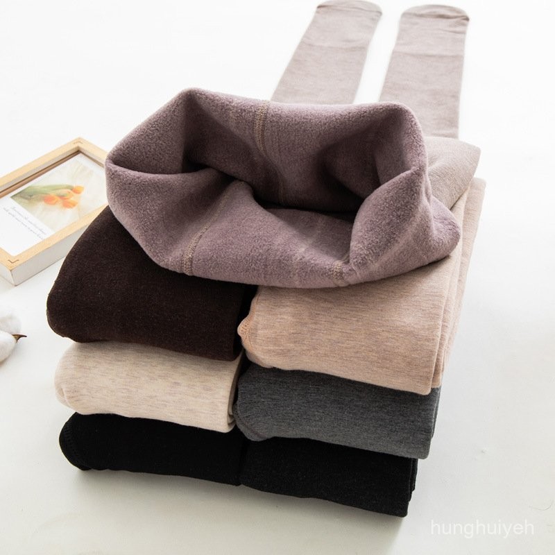 【IYUU】臺灣出貨 免運 女褲襪 成人外穿顯瘦打底褲女秋冬加絨加厚連襪保暖棉褲踩腳褲襪