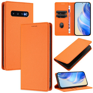 適用 三星 S10 S9 S8 Plus S10e S10+ 手機殼 荔枝紋 翻蓋手機套 磁吸皮套 插卡錢包 保護套