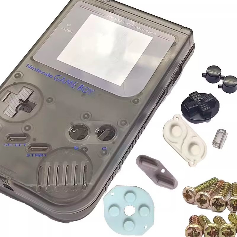✨臺灣出貨+免運 GB掌機殼 透黑外殻 掌機替換殼 GAMEBOY初代掌機外殻 DMG遊戲機殻 GB掌機更換殼 殼配件