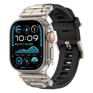 蘋果手錶s10錶帶探索機甲款s8新款s7矽膠替換鏈iwatch9腕帶高級apple6智能運動5小眾se戶外Ultra男士