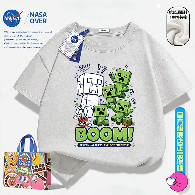 🎁優選🎁  我的世界苦力怕童裝短袖T恤夏季潮牌休閒百搭半袖體恤衫