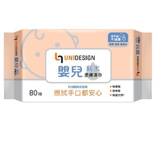 UNIDESIGN 純水嬰兒柔膚濕巾（超厚型）80抽*24入