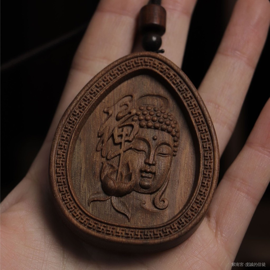 白沙屯 媽祖/開光🙏🏻富森印尼紫檀吊墜雙面鵰韆手觀音毛衣鏈爆款水滴形車掛件工藝