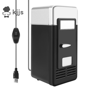 Usb 迷你冰箱冷滴冷凍櫃 USB 迷你冰箱小型便攜式蘇打水迷你冰箱車載黑色