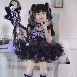 【臺灣-出貨】萬聖節庫洛米公主裙夏季2025新款洋氣兒童全套庫洛米裙WSJR