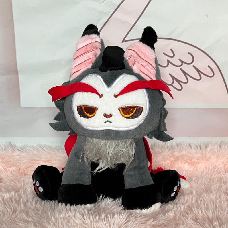 毛絨公仔玩偶 跨境新款 Husk Meow Plush 地獄客棧哈斯克貓咪毛絨玩具 動漫角色還原 + 貓咪形態萌趣 地獄