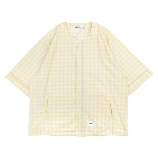 idealism Check Baseball Shirt Yellow 格子 棒球衫 短袖 黃色 ID-41