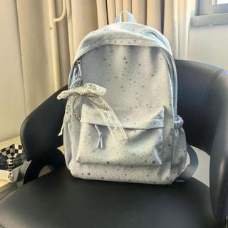 臺灣出貨💕書包 背包 高中生後背包 雙肩包 簡約書包 學生揹包 雙肩包 後背包 星星書包 新款書包 大容量背包 七號🌞