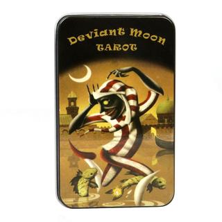 *松鼠卡牌* 邪月塔羅牌 鐵盒版 贈送紙質說明 Deviant Moon 鍍邊英文牌卡 紙牌遊戲 桌遊收藏
