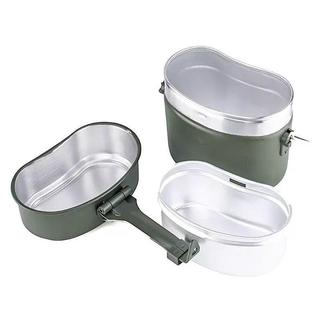 順發五金🛠德式單兵飯盒戶外多功能便當行軍可加熱飯盒老三套野營鋁耐高溫