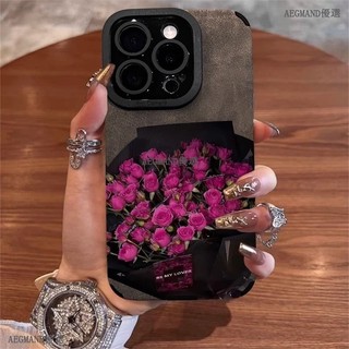 玫瑰花束 四角防摔小羊皮 iPhone 17 16 Promax 7 Plus XS Max XR 16e 手機保護殼
