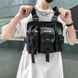 包包✨新品 潮牌多功能戰術馬甲包男休閒戶外登山玩具彈夾揹包swing