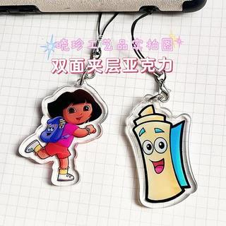 ✨臺灣出貨【好物推薦】新款可愛朵拉亞克力手機鏈愛探險的朵拉和她的小夥伴耳機套掛件