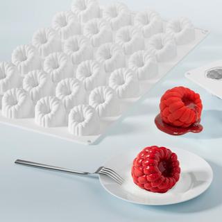 New 24-cavity raspberry mousse food-grade silicone mold, eas