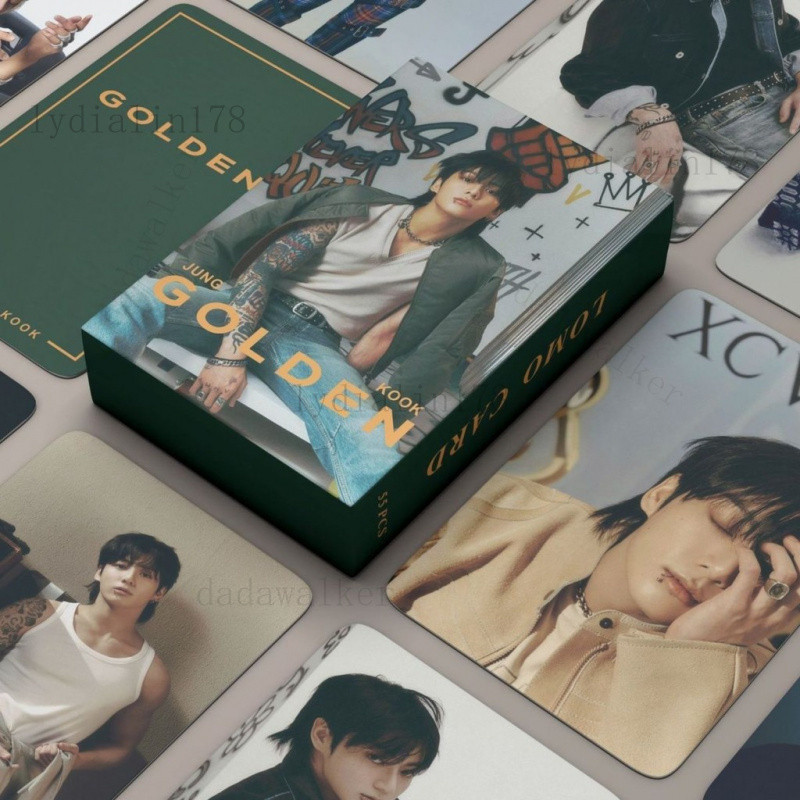 【全套小卡 多套送卡冊】55張JUNG KOOK鐳射卡專輯GOLDEN小卡田柾國個人Sololomo卡自印卡
