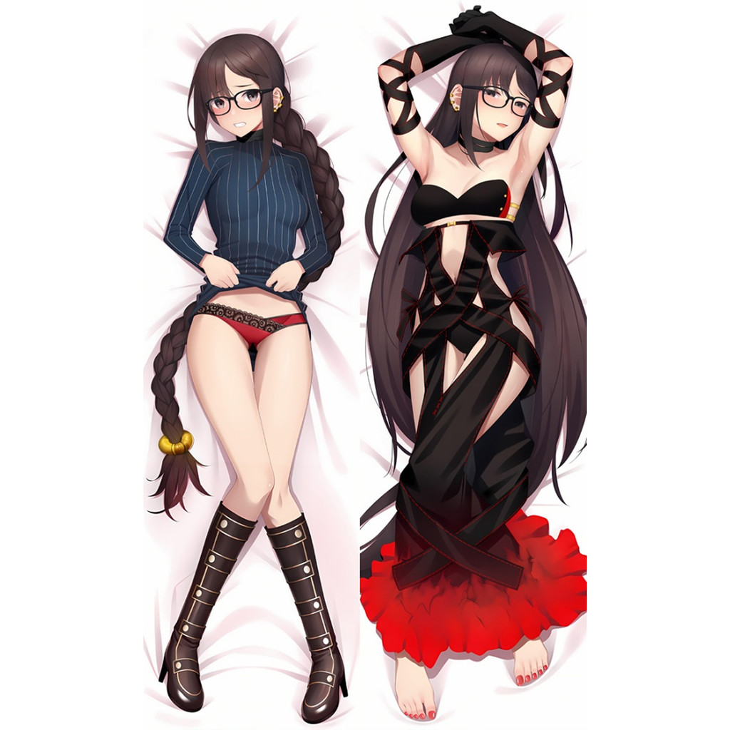 FGO 虞美人 芥雛子 等身抱枕套 泳裝虞姬 眼鏡麻花辮動漫長抱枕 雙面圖靠枕 2WAY 抱枕套 二次元周邊