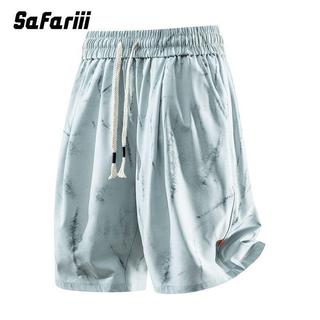 🚀臺灣出貨🚀【SAFARIII】美式扎染五分短褲男士夏季寬鬆舒適運動透氣百搭休閒短褲