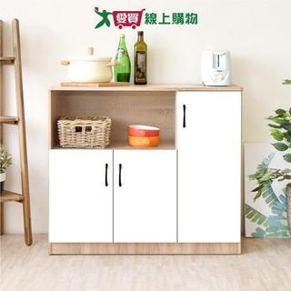 HOPMA 美背簡約三門廚房櫃 PC-D-910D【廠商直送 限單獨下單】台灣製造 電器櫥櫃 儲藏置物 微波爐櫃【愛買】