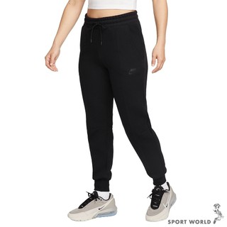 Nike 女裝 長褲 科技棉 縮口 拉鍊口袋 Tech Fleece 黑【運動世界】FB8331-010
