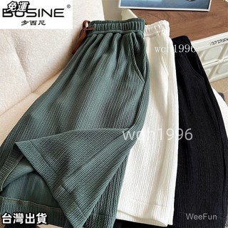 免運 BUSINE冰絲短褲男夏季薄款速幹沙灘褲寬鬆大碼運動休閒青年五分褲 桃園出貨
