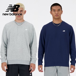 【New Balance】 NB LOGO長袖衛衣 男性 灰/深藍任選
