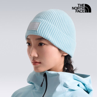 The North Face北面男女款淺藍色保暖針織毛帽｜8CHENN4
