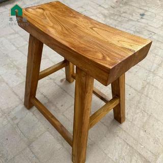 免運 榆木長凳木板凳實木凳子板凳家用方凳條凳矮凳復古元寶換鞋簡約 木凳 小板凳 實木凳子 橡木凳子 家用木凳子